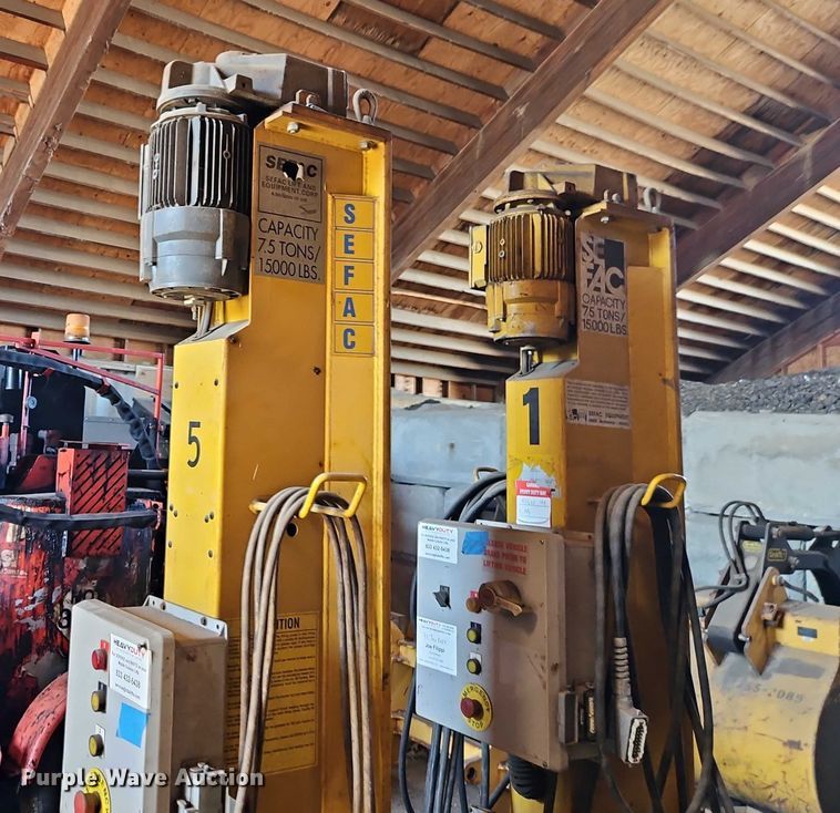 image for item EB8452 1996 Sefac 1200M65 four post automotive lift