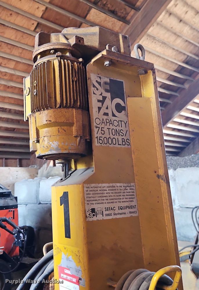 image for item EB8452 1996 Sefac 1200M65 four post automotive lift