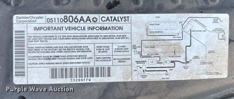 image for item EC4465 2002 Dodge Grand Caravan van