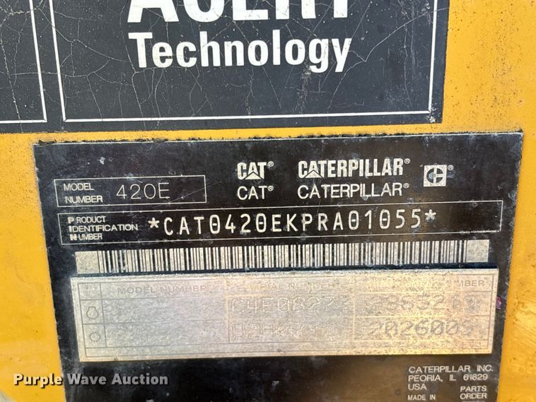 image for item EC8155 2009 Caterpillar 420E backhoe
