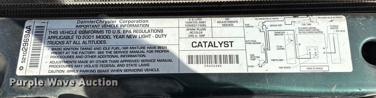 image for item ED2340 2001 Dodge Ram 2500 pickup truck