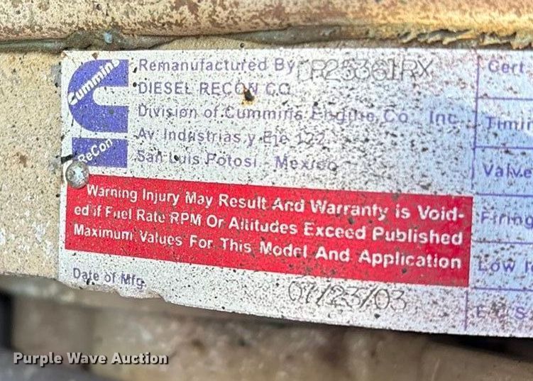 image for item ED2395 1989 AMGN M923A2 tanker fire truck