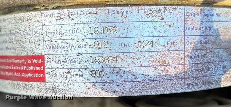 image for item ED2395 1989 AMGN M923A2 tanker fire truck