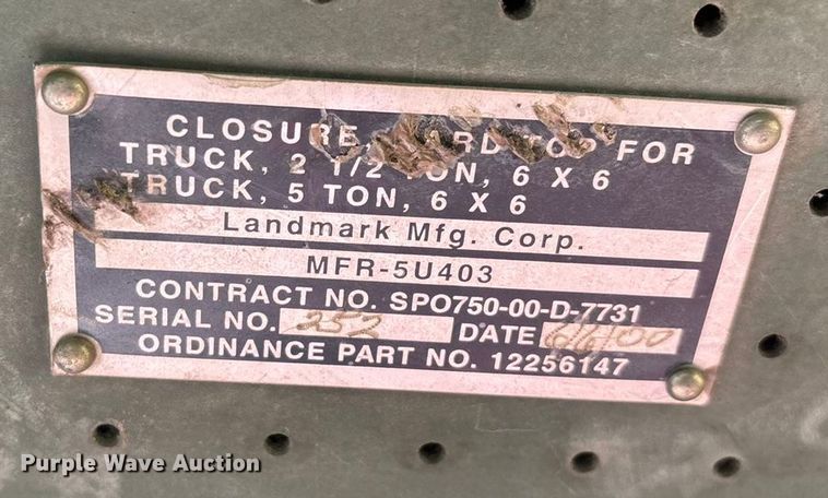 image for item ED2395 1989 AMGN M923A2 tanker fire truck