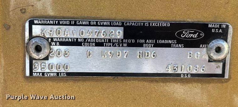 image for item ED2396 1977 Ford 9000 pumper fire truck