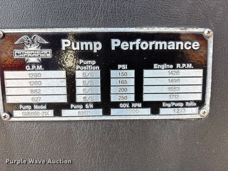 image for item EM6166 2007 American LaFrance Metropolitan pumper fire truck