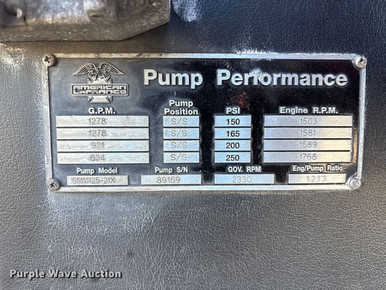 image for item EM6167 2006 American LaFance Metropolitan pumper fire truck