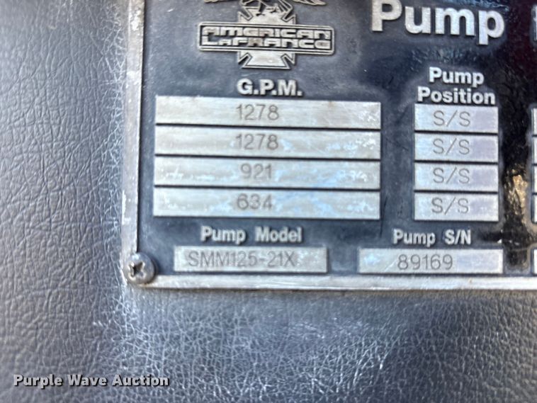 image for item EM6167 2006 American LaFance Metropolitan pumper fire truck