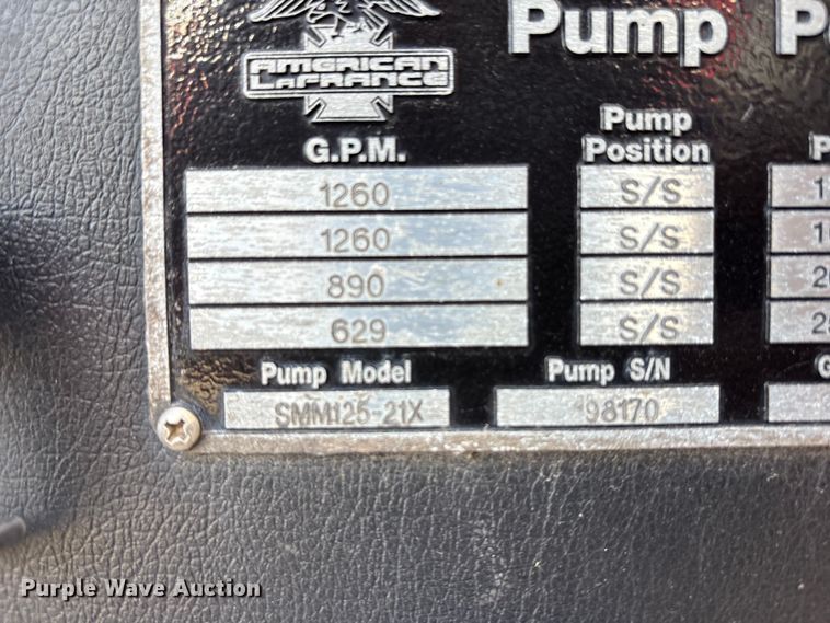 image for item EM6168 2007 American LaFrance Metropolitan pumper fire truck