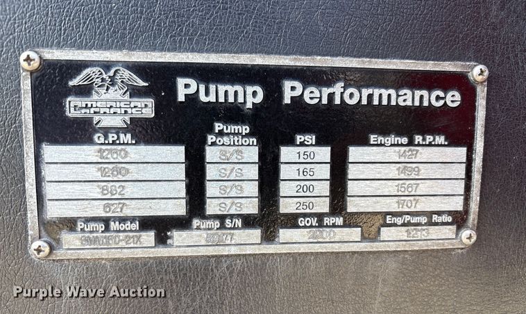 image for item EM6170 2007 American LaFrance Metropolitan pumper fire truck