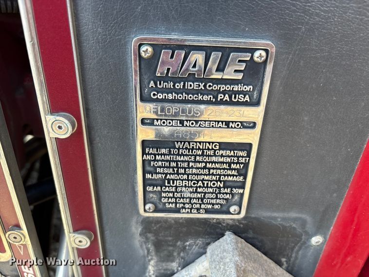 image for item EM6181 2012 Sutphen Custom pumper fire truck