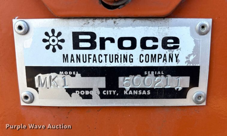 image for item EM6182 2019 Broce MK1 transfer sweeper