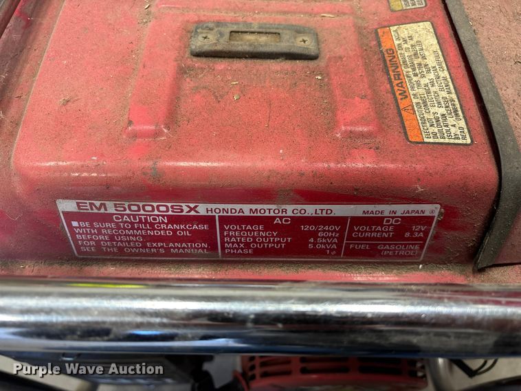 image for item EN5801 Honda EM5000SX generator