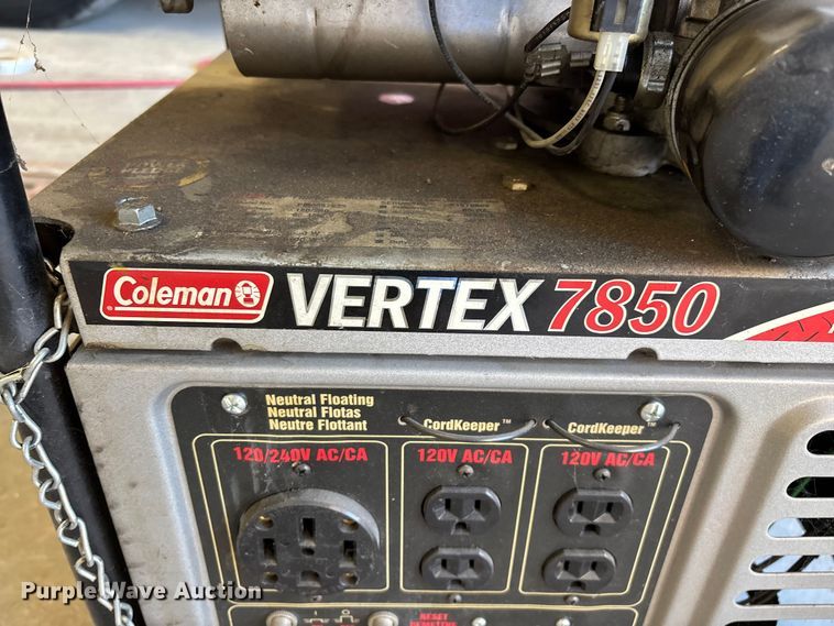 image for item EN5803 Coleman Vertex 7850 Professional generator