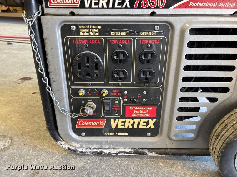 image for item EN5803 Coleman Vertex 7850 Professional generator