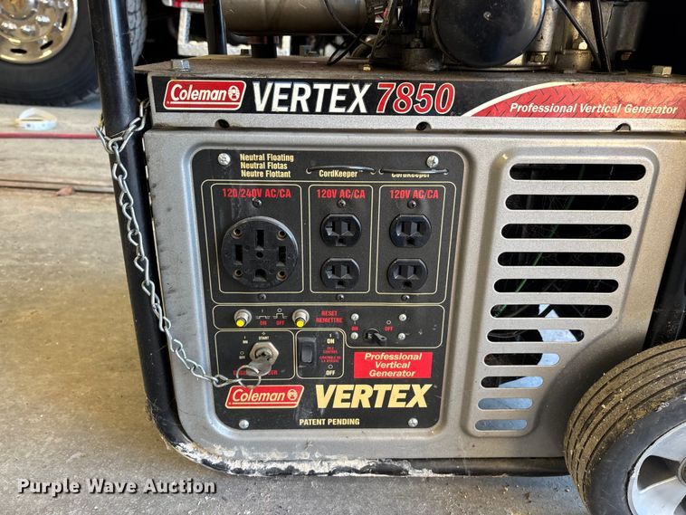 image for item EN5803 Coleman Vertex 7850 Professional generator
