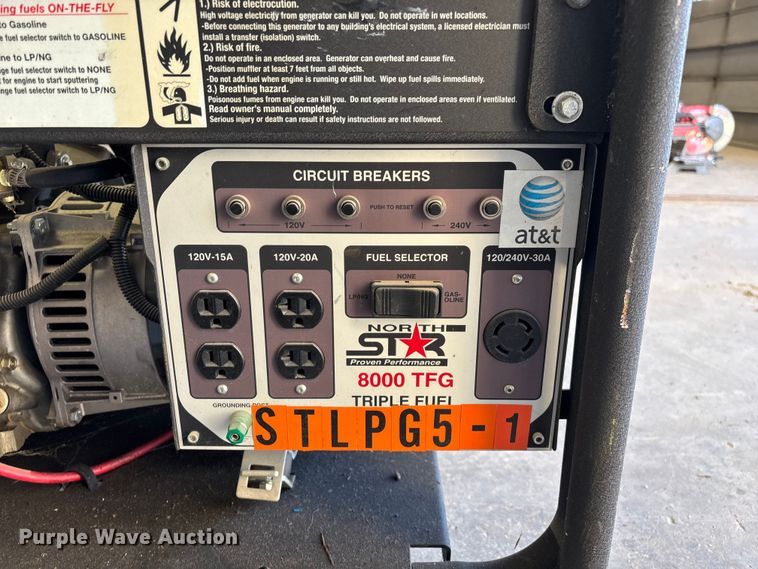 image for item EN5805 North Star 8000 TFG Triple Fuel generator