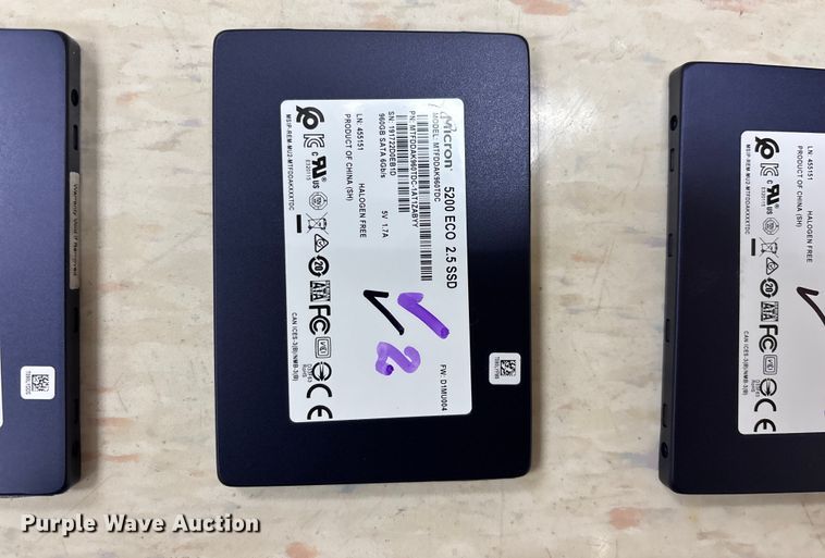 image for item EN5817 (8) Micron 5200 ECO 2.5 SSD hard drives