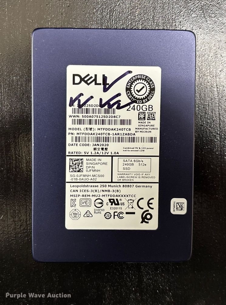 image for item EN5818 Dell MTFDDAK240TCB hard drive 