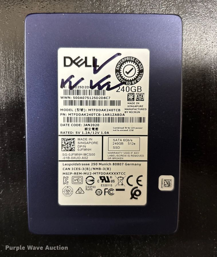 image for item EN5818 Dell MTFDDAK240TCB hard drive 