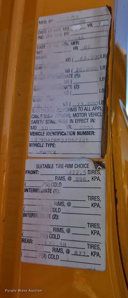 image for item EO4800 2003 International 7400 sewer rodder truck