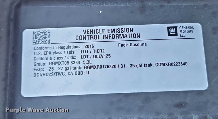 image for item EO4817 2016 Chevrolet Silverado 1500 Crew Cab pickup truck