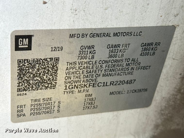 image for item EP2518 2020 Chevrolet Tahoe SSV SUV