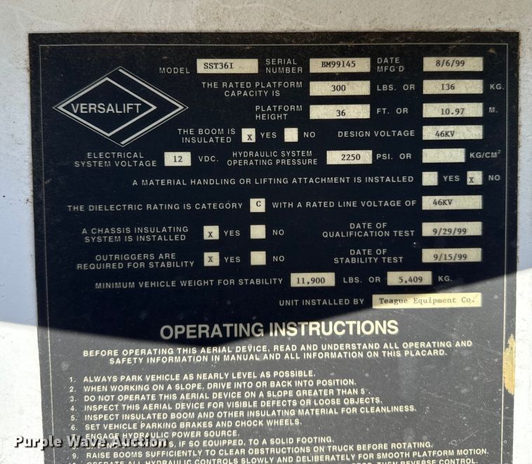 image for item EP2519 1999 Ford F450 bucket truck