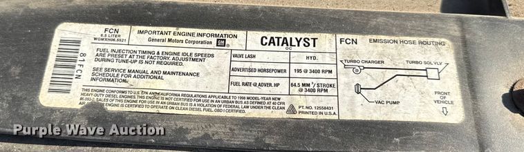 image for item ER0269 1998 GMC Sierra C3500 bucket truck