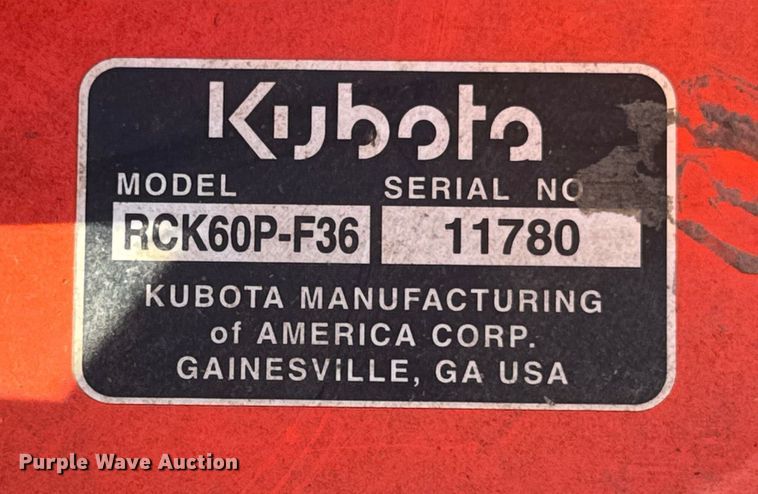 image for item ER0271 Kubota F3080 lawn mower