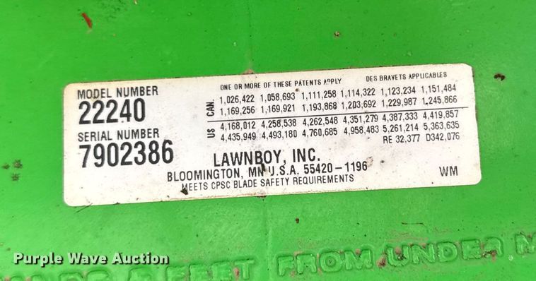 image for item ER0272 (3) Lawn Boy 22240 push mowers