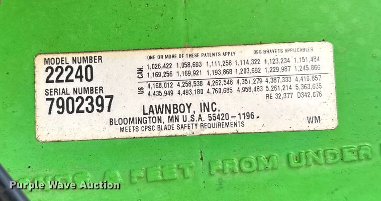 image for item ER0272 (3) Lawn Boy 22240 push mowers