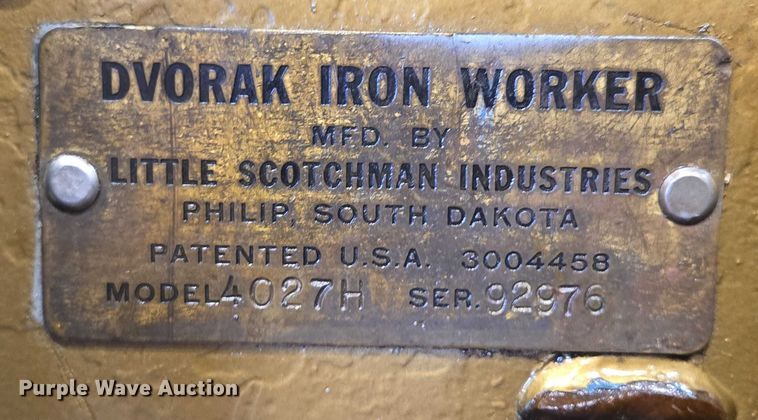 image for item ES2546 Scotchman Dvorak 4027H iron worker