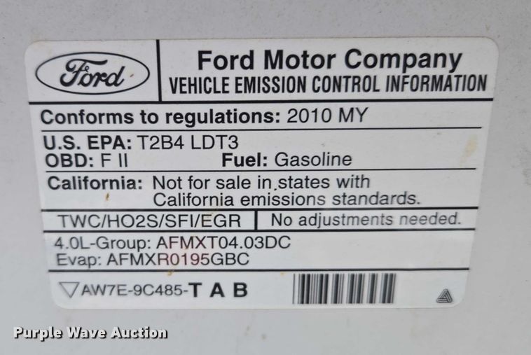 image for item ES2565 2010 Ford Explorer SUV