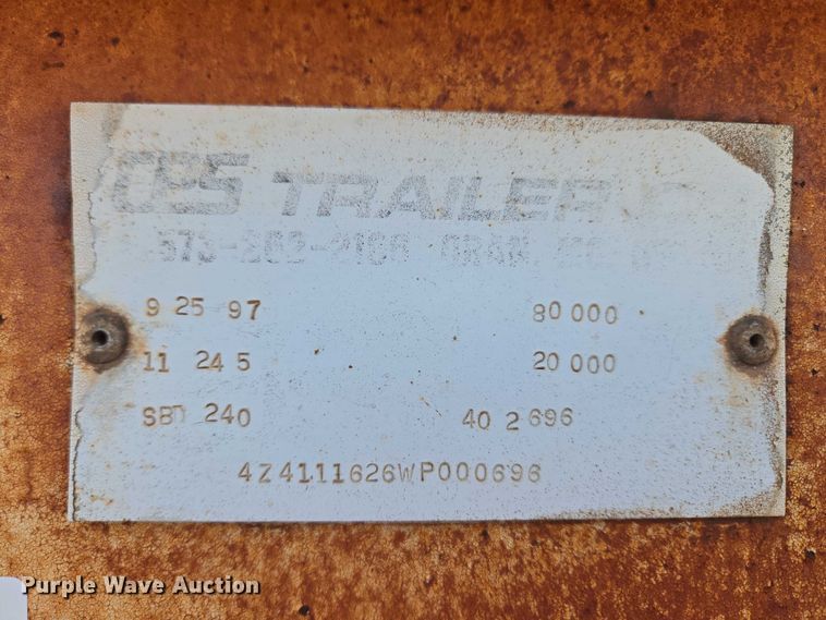 image for item ET5245 1998 CPS TRAILER CO. bottom dump trailer