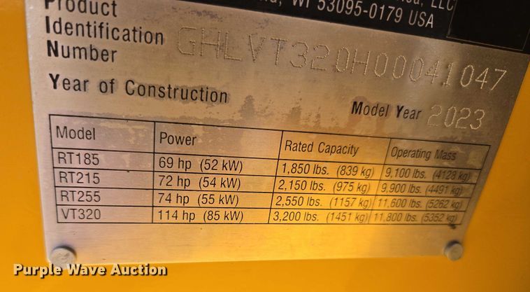 image for item ET5275 2023 Gehl VT320 tracked skid steer loader