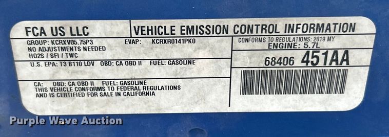 image for item ET6705 2019 Dodge Charger Police 