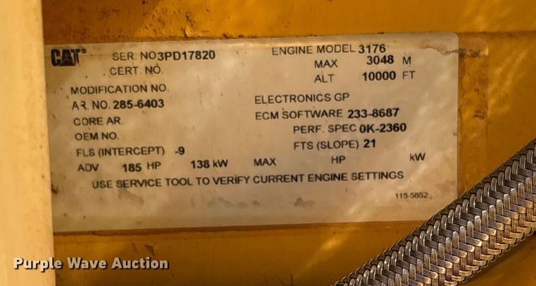 image for item ET7281 2006 Caterpillar 140H motor grader