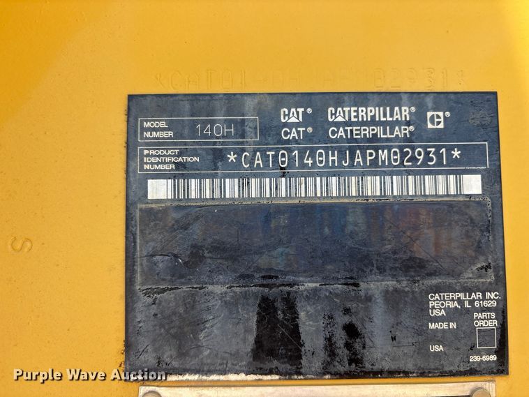 image for item ET7281 2006 Caterpillar 140H motor grader