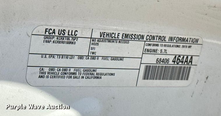 image for item EU5373 2019 Dodge Durango SSV SUV