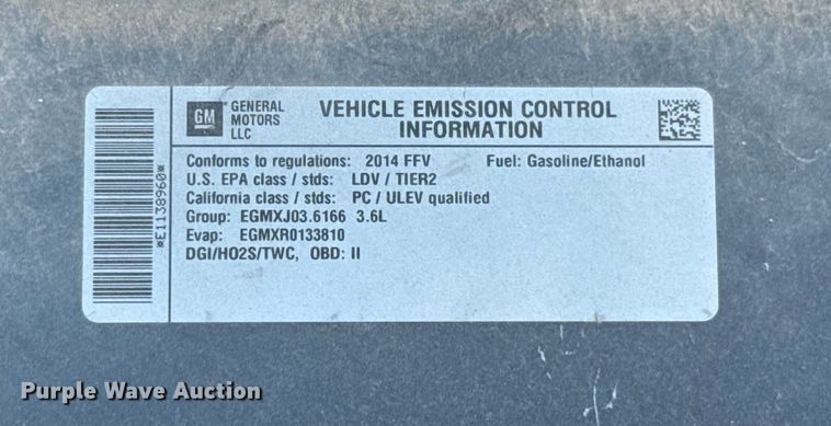 image for item EU5374 2014 Chevrolet Impala Police 