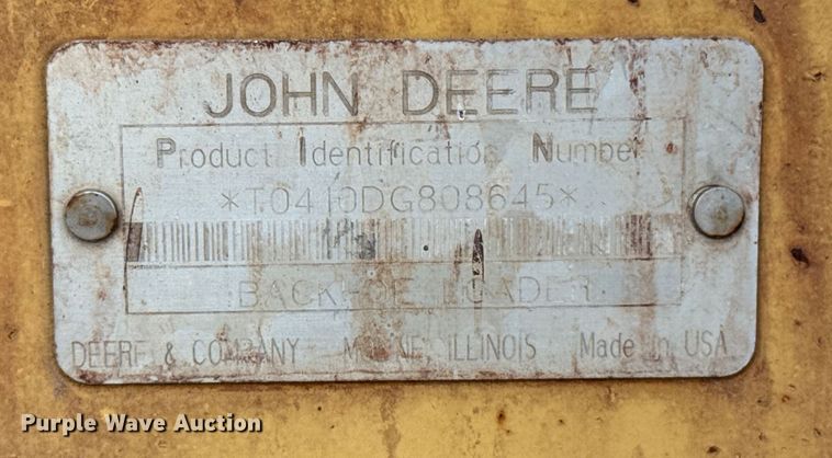 image for item EU5408 1995 John Deere 410D Turbo backhoe