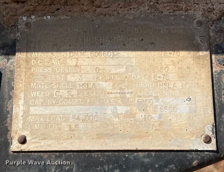 image for item EU5420 1970 Fruehauf TEHF2E asphalt trailer