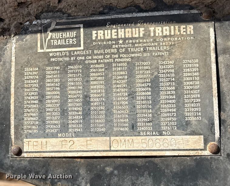 image for item EU5420 1970 Fruehauf TEHF2E asphalt trailer