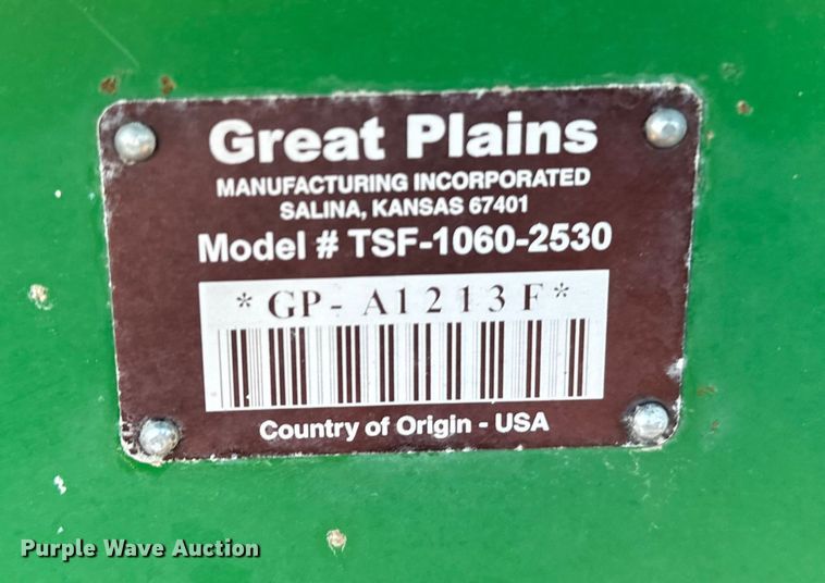 image for item EU6357 Great Plains TSF-1060-2530 sprayer