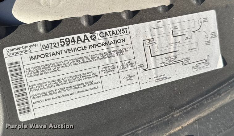 image for item EU6358 2006 Dodge Caravan/grand Caravan van