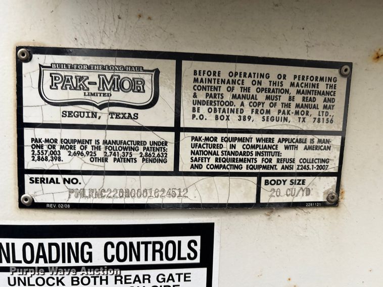 image for item EV2561 2013 Crane Carrier Low Entry refuse truck