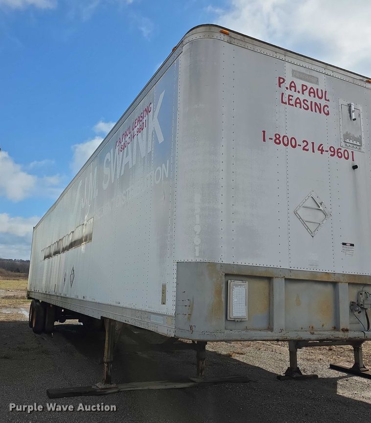 image for item FI0668 1995 Fruehauf FBLF91.5NT248 dry van trailer