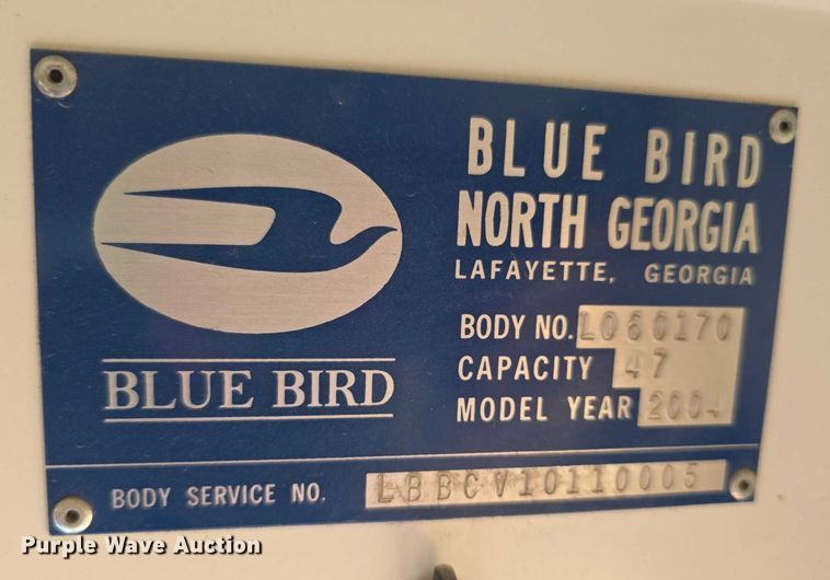 image for item FI0684 2004 Bluebird school bus