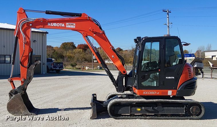 image for item FK0538 2016 Kubota KX080-4 mini excavator